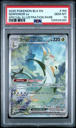 2025 Pokemon Black Bolt #164 Serperior ex SIR PSA 10 GEM MINT - Image 1