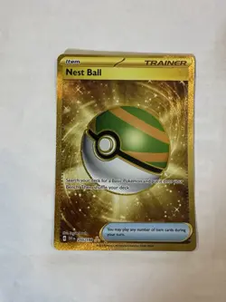 Pokemon Nest Ball 255/198 SV01 Trainer Gold Secret Rare Holo English - Image 1