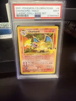 Pokemon Charizard 4/102 Celebrations Classic Collection Holo Base Set PSA 9 - Image 1