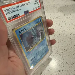 PSA 6 Pokemon Cards Japanese Suicune Neo 3 Revelation Holo Old Back /1 - Image 3