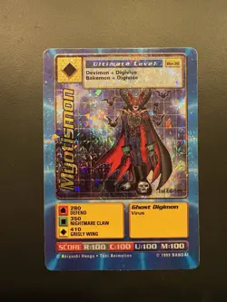 Myotismon Bo-38 1st Edition Digimon Prism Sticker Card 1999 Bandai Holo Vintage - Image 1
