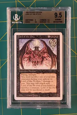 Revised Edition Lord of the Pit BGS 9.5 GEM MINT Magic The Gathering MTG - Image 1