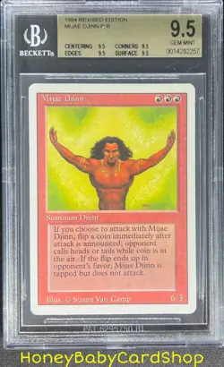 MTG 3rd Edition Revised 1994 Mijae Djinn BGS 9.5Q (TRUE QUAD) GEM MINT OldSchool - Image 1