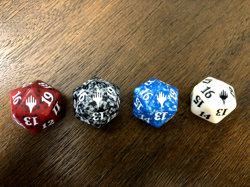 Lot of 4 Magic Gathering Planeswalker Logo Spindown D20 Life Counters Dice - Image 2