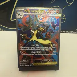 Pokemon Mega Lucario EX Full Art Ultra Rare Holo 160/132 MEG English Card - Image 1