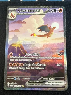 Pokemon Charizard EX 199/165 Scarlet & Violet 151 Special Illustration Rare Holo - Image 1