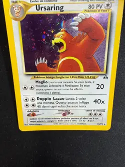 Pokemon Ursaring 15/75 Neo Discovery Rara Holo Unlimited Wizard IT Carte Vintage - Image 3