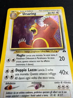 Pokemon Ursaring 15/75 Neo Discovery Rara Holo Unlimited Wizard IT Carte Vintage - Image 4