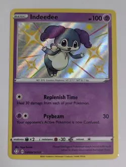 Indeedee SV059/SV122 Shining Fates: Shiny Vault Holo Pokemon TCG NM - Image 1