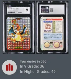 1996 Pokemon Charizard Red Prism 006 Bandai Carddass Vending Mint Graded Grail - Image 1