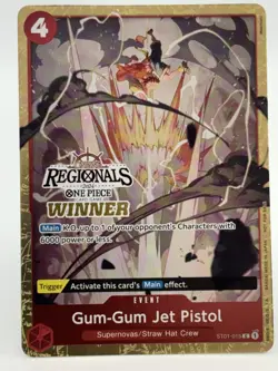 Gum Gum Jet Pistol ST01-015 EN ONE PIECE TCG 2024 ONLINE REGIONALS WINNER-NM - Image 1