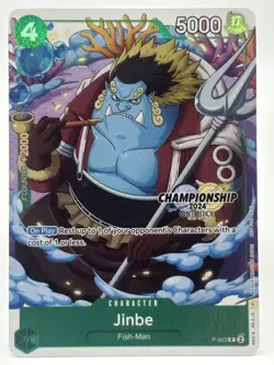 Jinbe P-063 EN ONE PIECE TCG 2024 Championship Event Finalist-NM - Image 1