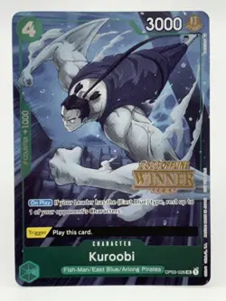 Kuroobi OP03-026 EN ONE PIECE TCG 2023 OFFLINE REGIONALS WINNER-NM - Image 1