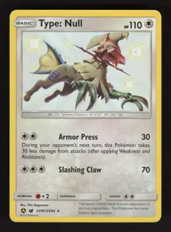 Type: Null SV45/SV94 Pokemon Hidden Fates Holo Card - Image 1