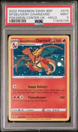 Special Delivery Charizard Promo Holo Pokemon Card SWSH075 PSA 9 MINT - Image 1