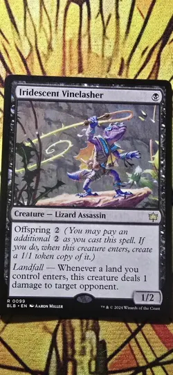 Iridescent Vinelasher Bloomburrow Regular Creature Rare MTG NM - Image 1