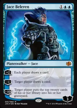 1 x Jace Beleren - Foil - Duel Decks: Anthology - Light Play - MTG - Image 1