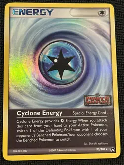 Pokemon Card - Cyclone Energy Power Keepers 90/108 Reverse Holo Stamped NM - Image 1