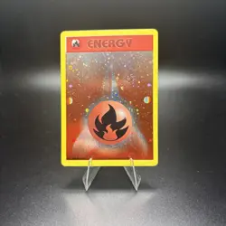 Pokemon Card Energize Your Game Promo Fire Energy Holo 1995-2000 WOTC 2x Swirls! - Image 1