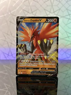 Galarian Zapdos V 080/198 Ultra Rare SWSH06: Chilling Reign Pokemon Card - Image 1
