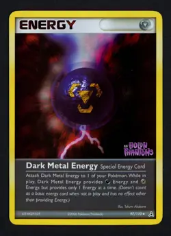 Dark Metal Energy 97/110 Holon Phantoms Reverse Holofoil Uncommon Pokemon TCG - Image 1