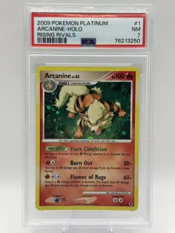 2009 POKEMON PLATINUM #1 ARCANINE-HOLO PSA 7 🔥 - Image 1
