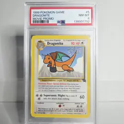 PSA 8 - Dragonite - 1999 Pokemon Black Star Movie Promo - 1 Each - Image 1