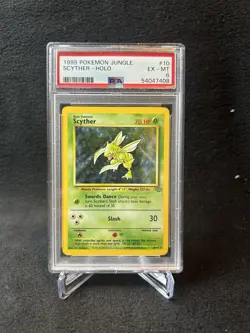 1999 Pokemon Jungle Scyther-Holo #10 PSA 6 - Image 1