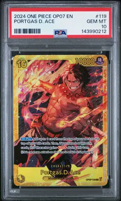 2024 One Piece Op07-119 500 Years In The Future Portgas D. Ace PSA 10 English - Image 1