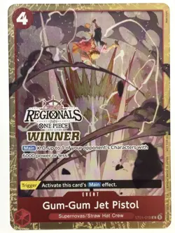Gum Gum Jet Pistol ST01-015 EN ONE PIECE TCG 2024 OFFLINE REGIONALS WINNER-NM - Image 1