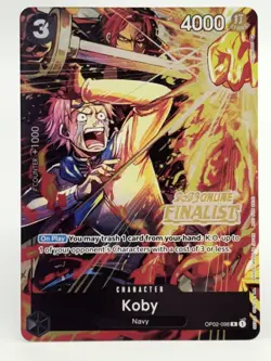 Koby OP02-098 EN ONE PIECE TCG 2023 ONLINE REGIONALS Finalist-NM - Image 1