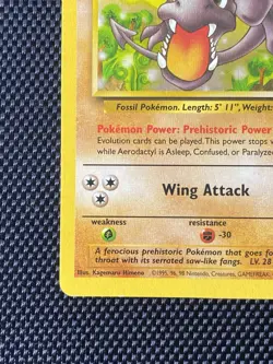 Aerodactyl 16/62 Fossil Holo Rare WOTC Vintage Pokemon Card LP/NM - Image 5