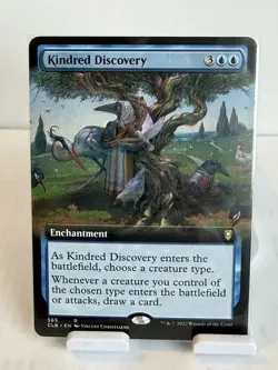 MTG Kindred Discovery Enchantment Rare Blue Commander Legends Extended Art #565 - Image 1