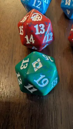 magic the gathering D20 Dice From Pre Release Kits, 12x Dice, Various Sets - Image 2