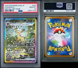 PSA 10 Leafeon Ex Special Art Rare 200/187 Terastal Fest Japanese Pokemon Gem - Image 3