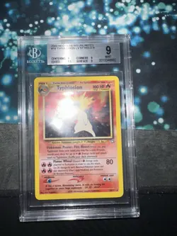 2000 POKEMON NEO GENESIS #18/111 TYPHLOSION HOLO BECKETT 9 - Image 4