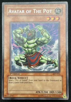 Yugioh Avatar of the Pot AST-016 Rare 1st Ed LP - Image 1