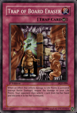 Trap Of Board Eraser - Super Rare 1st Edition PGD-099 - MP - YuGiOh - Image 1