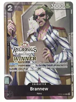 Brannew OP03-089 EN ONE PIECE TCG 2024 OFFLINE REGIONALS WINNER-NM - Image 1