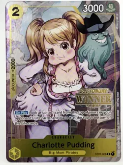 Charlotte Pudding ST07-008 EN ONE PIECE TCG 2023 ONLINE REGIONALS WINNER-NM - Image 1