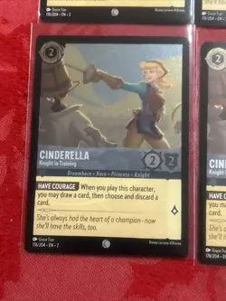 4x FOIL Disney Lorcana: Floodborn - Cinderella - Knight In Training - FOIL x4 - Image 4
