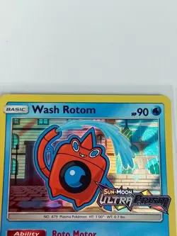 Wash Rotom Sm94 Sun & Moon Black Star Promo Holo Pokemon Card 2018 - Image 2