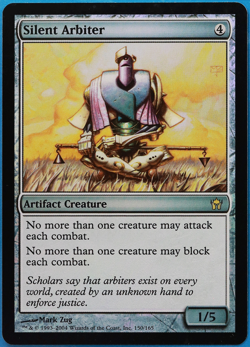 Silent Arbiter FOIL Fifth Dawn NM Artifact Rare MAGIC CARD (ID# 507329) ABUGames - Image 1