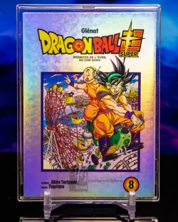 Dragon Ball Super Manga Cover Card Goku Krillin Vol. 8 Toriyama Holo Foil 40th - Image 1