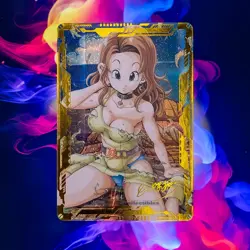 Valese Waifu Card Dragon Ball Custom CCG English Flash Gold Foil Anime Signature - Image 1