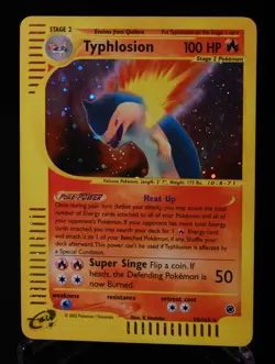 Pokemon TCG Typhlosion Expedition Base Set Holographic Holo Rare Card 28/165 - Image 2