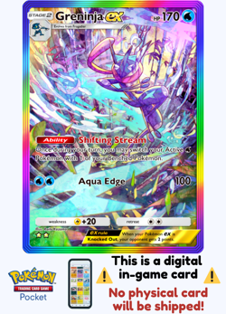 Pokemon TCG Pocket - Greninja Ex Rainbow ⭐⭐ - English - Image 1