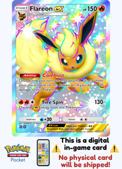 Pokemon TCG Pocket - Flareon Ex Shiny ⭐⭐ - English - Image 1