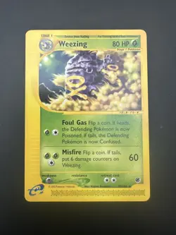 Pokemon TCG Weezing Expedition Base Set 70/165 Regular Rare - Image 1