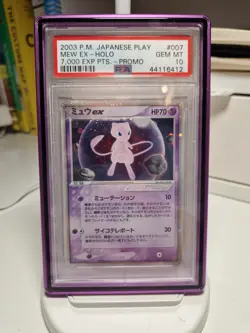 2003 Pokemon Mew EX Play Promo 7000 EXP PTS Holo Japanese Promo 007 PSA 10 SWIRL - Image 1